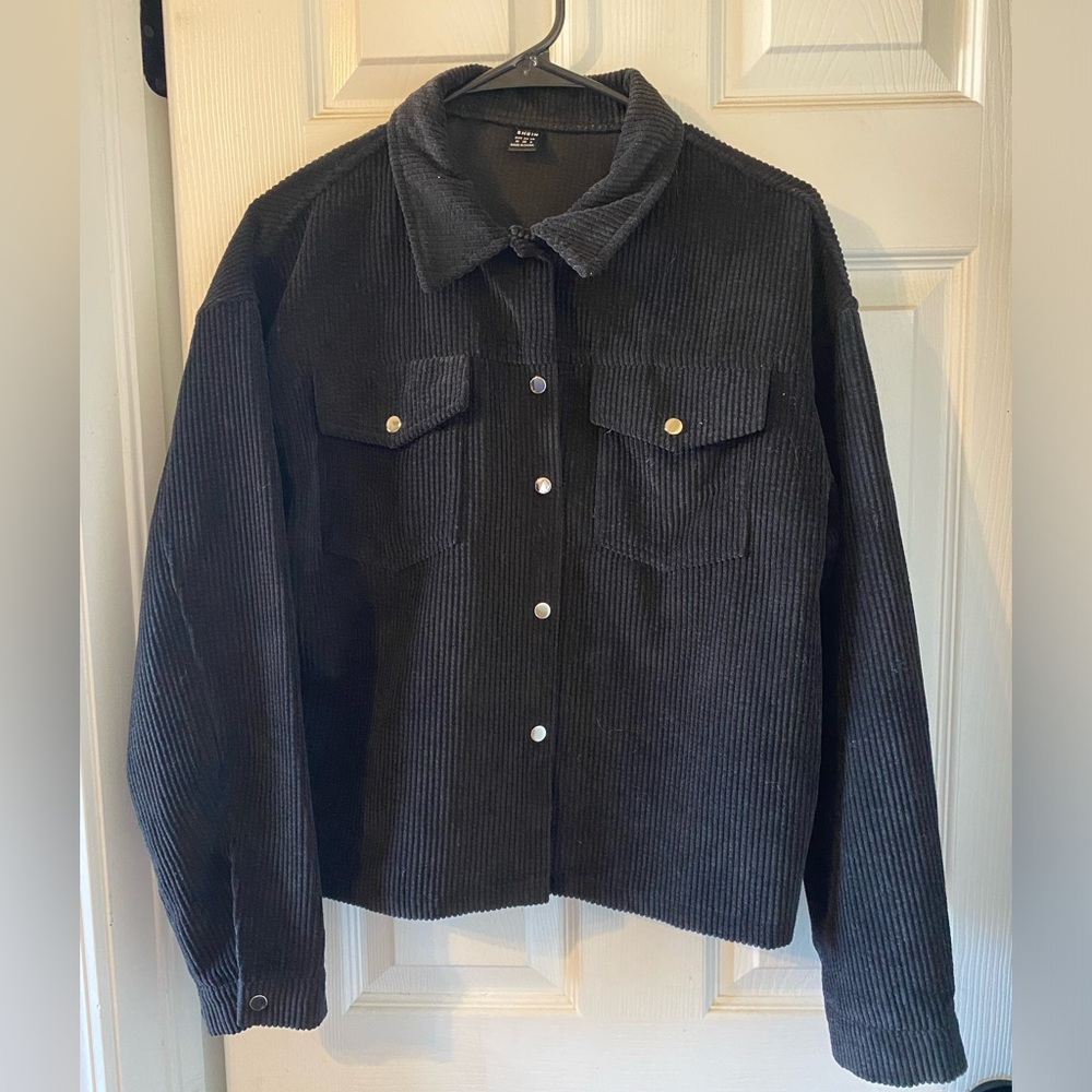 Black SHEIN Button Jacket